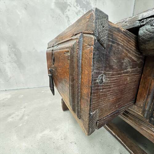 Spanish Walnut And Chestnut Three Drawer Side Table