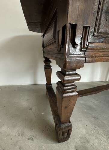 Spanish Walnut And Chestnut Three Drawer Side Table