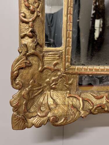 18th Century French Régence Giltwood Mirror